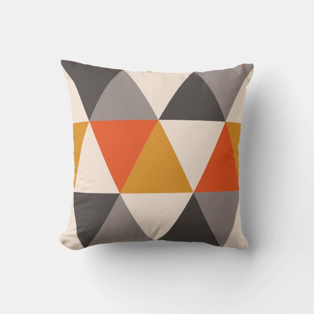 Warm Triangles Cushion (Front)