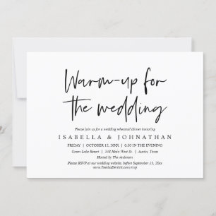 Warm-up for the Wedding, Rehearsal Dinner Invitation