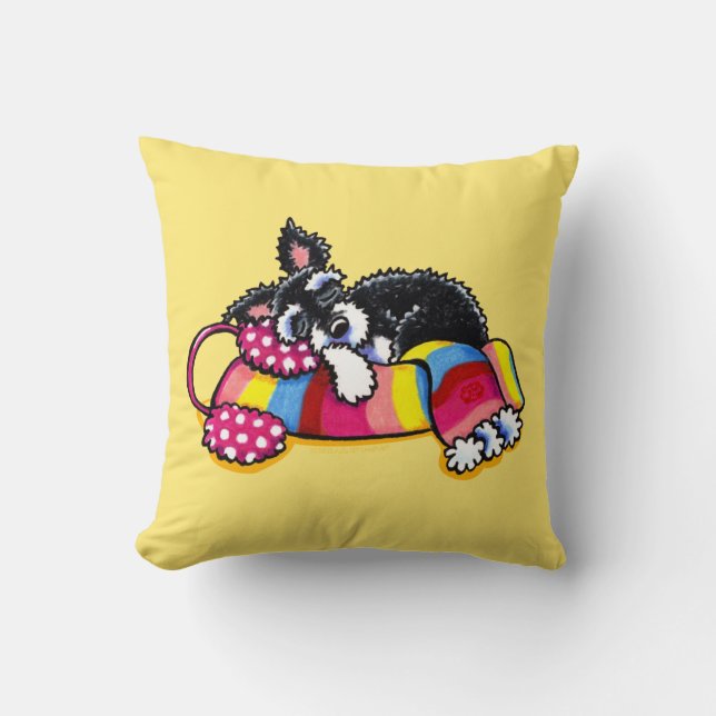 Warm Up Little Schnauzer Cushion (Front)