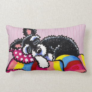Warm Up Little Schnauzer Lumbar Cushion