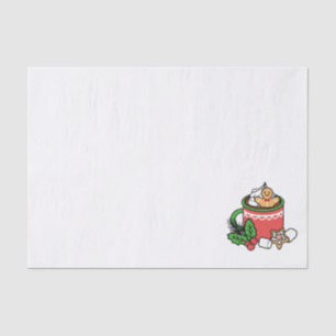 Warm Up with Snow Fall Cocoa Calls - Winter Drink Tissue Paper