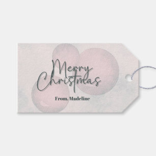 Warm watercolor holiday Christmas party invitation Gift Tags