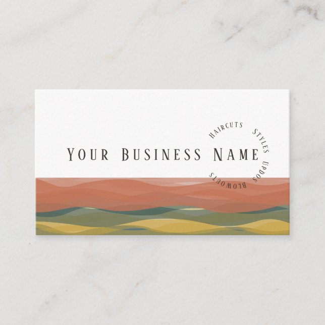 Warm Waves Business Card3 Business Card (Front)