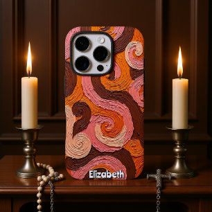 Warm Waves: Impasto Color Flow iPhone 16 Pro Case
