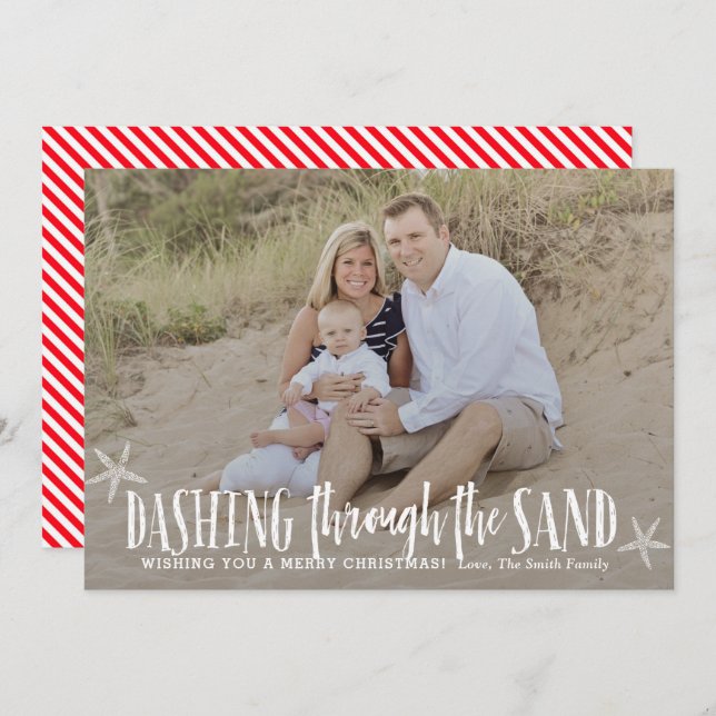 Warm Weather Christmas Card Holiday Card (Front/Back)