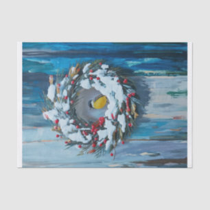 Warm Welcome, Winter Wreath and Bird Tissue Paper