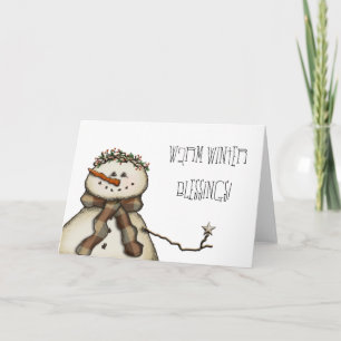 Warm Winter Blessings! Holiday Card