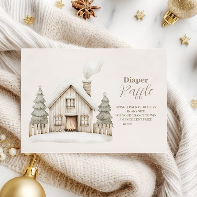 Warm Winter Cottage Diapper Raffle Enclosure Card (Creator Uploaded)