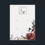 Warm Winter Festive Foliage 2 Logo Earring Display Business Card<br><div class="desc">If you need any further customisation please feel free to message me on yellowfebstudio@gmail.com.</div>