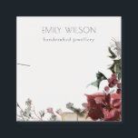 Warm Winter Festive Foliage Band Necklace Display Square Business Card<br><div class="desc">If you need any further customisation please feel free to message me on yellowfebstudio@gmail.com.</div>