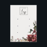 Warm Winter Festive Foliage Logo 3 Earring Display Business Card<br><div class="desc">If you need any further customisation please feel free to message me on yellowfebstudio@gmail.com.</div>