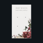 Warm Winter Festive Foliage Stud Earring Display Business Card<br><div class="desc">If you need any further customisation please feel free to message me on yellowfebstudio@gmail.com.</div>