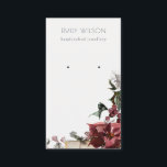 Warm Winter Festive Foliage Stud Earring Display Business Card<br><div class="desc">If you need any further customisation please feel free to message me on yellowfebstudio@gmail.com.</div>