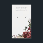 Warm Winter Festive Foliage Stud Earring Display Business Card<br><div class="desc">If you need any further customisation please feel free to message me on yellowfebstudio@gmail.com.</div>