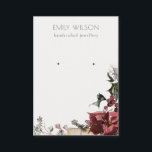Warm Winter Festive Foliage Stud Earring Display  Business Card<br><div class="desc">If you need any further customisation please feel free to message me on yellowfebstudio@gmail.com.</div>