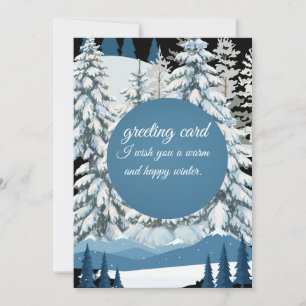 Warm Winter Greeting Card Cosy Elegant Design