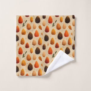 Warm Winter Pinecones Pattern Bath Towel Set