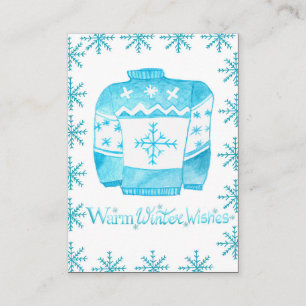 Warm Winter Wishes Christmas Sweater Enclosure Card