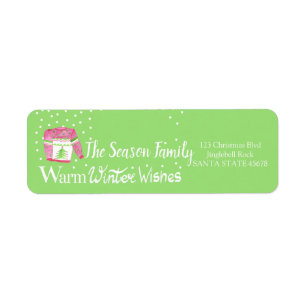 Warm Winter Wishes Christmas Sweater Return Address Label