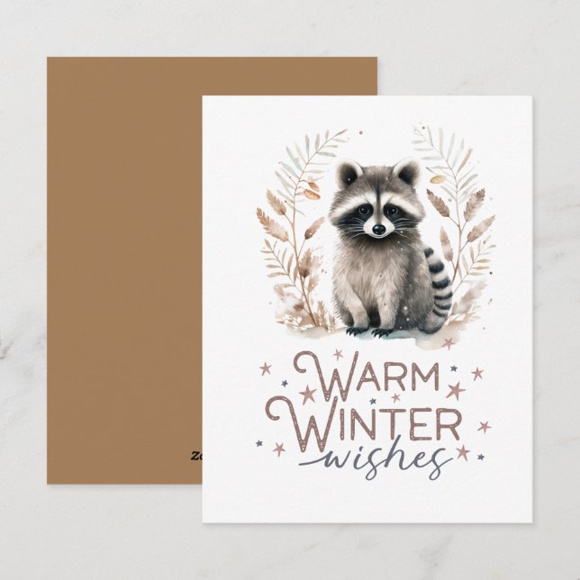 Warm Winter Wishes  Holiday Card (Front/Back)