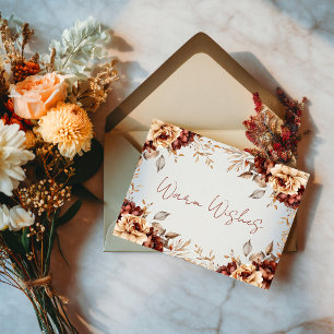 Warm Wishes Autumn Floral Frame Card