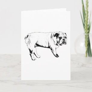 Warm Wishes Bulldog Card