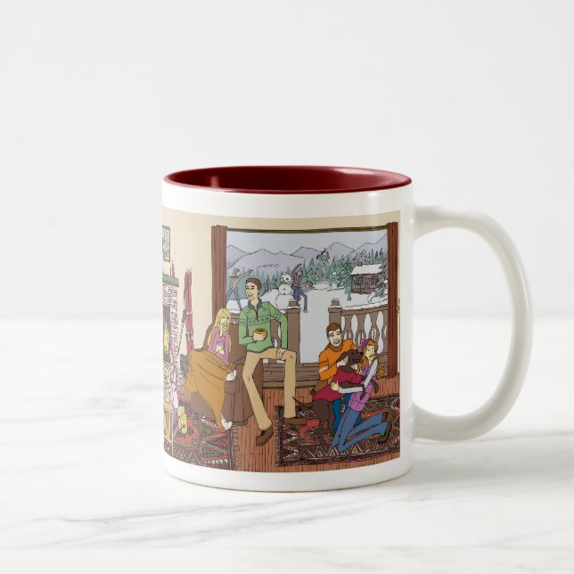 Warm Wishes Cabin Mug (Right)