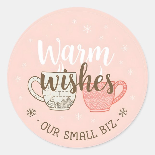 Warm Wishes  Classic Round Sticker (Front)