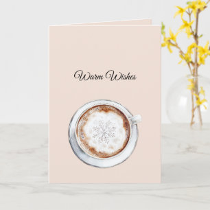 Warm Wishes Cocoa Snowflake Christmas Card
