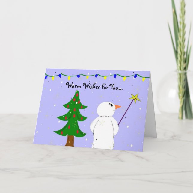 Warm Wishes For You Holiday Card (Front)