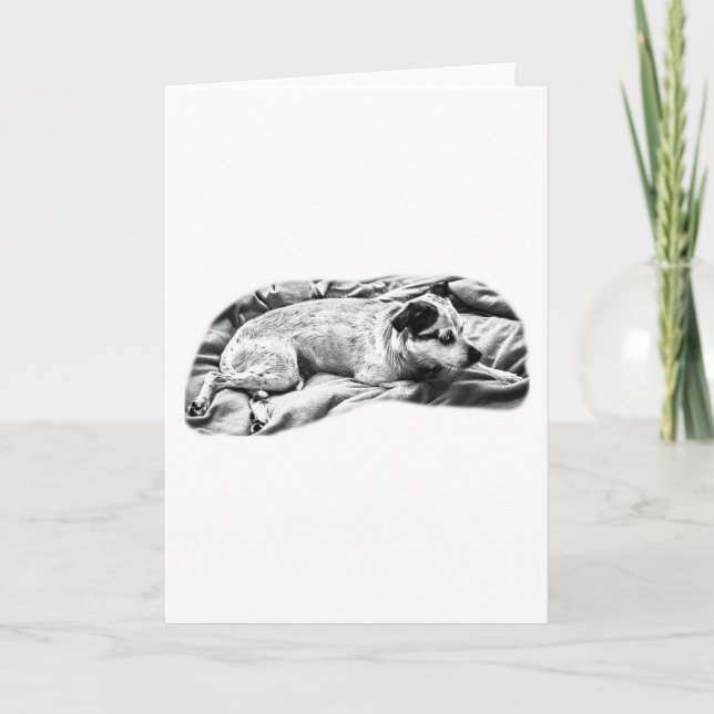 Warm Wishes from a Watchful Pup Card (Front)