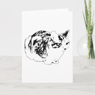 Warm Wishes from a Watchful Tabby Card