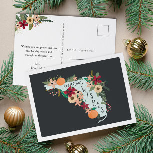 Warm Wishes From Florida Holiday Postcard