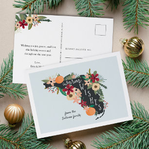 Warm Wishes From Florida Holiday Postcard