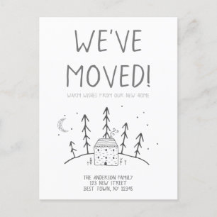Warm Wishes from Our New Cosy Home We've Moved Announcement Postcard