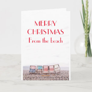 WARM WISHES FROM **THE BEACH** AT CHRISTMAS CARD