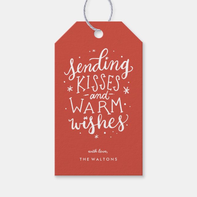 Warm Wishes Holiday Gift Tags (Front)