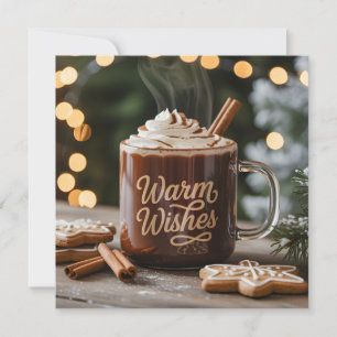 Warm Wishes Holiday Mug: Cosy Hot Chocolate Card