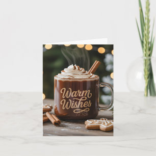 Warm Wishes Holiday Mug: Cosy Hot Chocolate Card