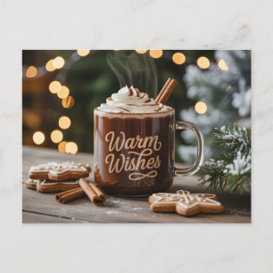 Warm Wishes Holiday Mug: Cosy Hot Chocolate Postcard