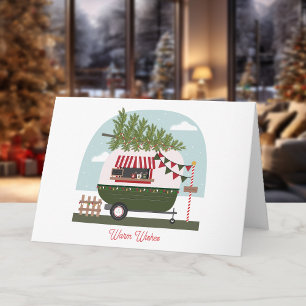 Warm Wishes Hot Cocoa Camper Christmas Card