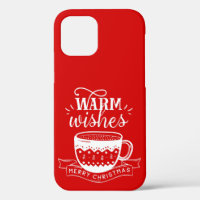 Warm Wishes Hot Cup Coffee Cocoa Red White