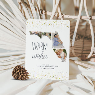 Warm Wishes   Multi Photo Florida Holiday Card