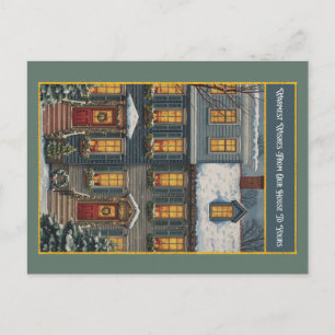 Warm Wishes Our House to Yours Postcard