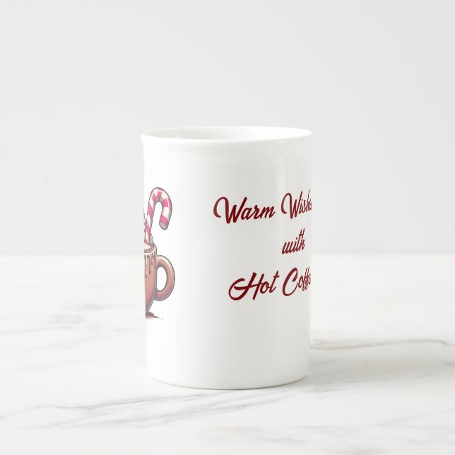   Warm wishes with hot coffee Mug (Front)