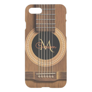Warm Wood Acoustic Guitar iPhone SE/8/7 Case