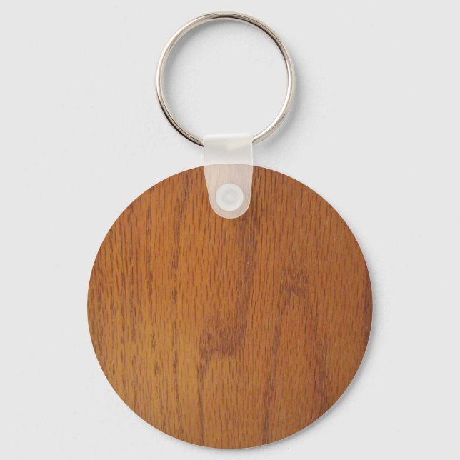 Warm Wood Grain Texture Key Ring (Front)