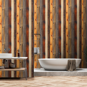 Warm Wooden Board Pattern Wallpaper