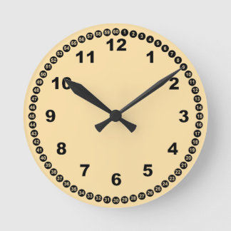 Warm Yellow and Black Wall Clock