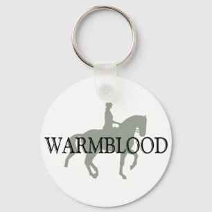 WARMBLOOD with Dressage Horse & Rider Key Ring